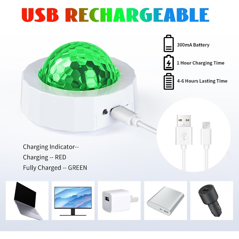 Car Disco Ball Rechargeable Ba - Audio Music Dj review and price