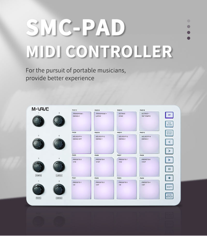 M-Vave SMC-PAD LaunchPad Desig - Midi Controller Pad review and price