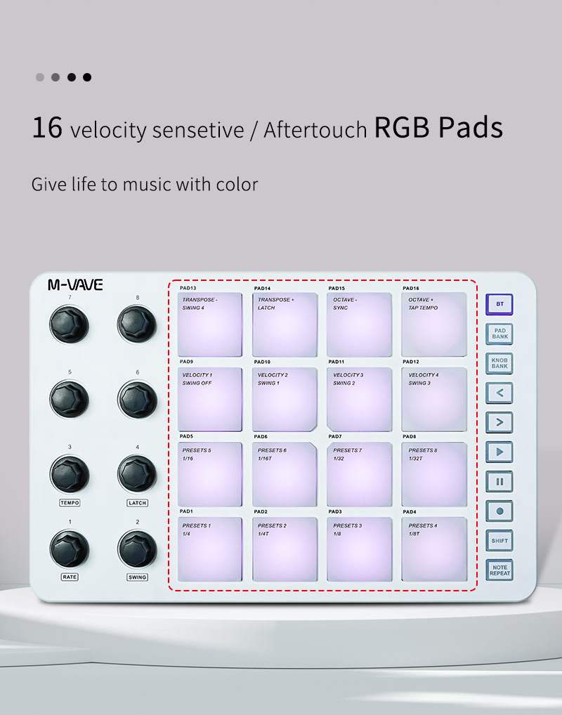 M-Vave SMC-PAD LaunchPad Desig - Midi Controller Pad review and price