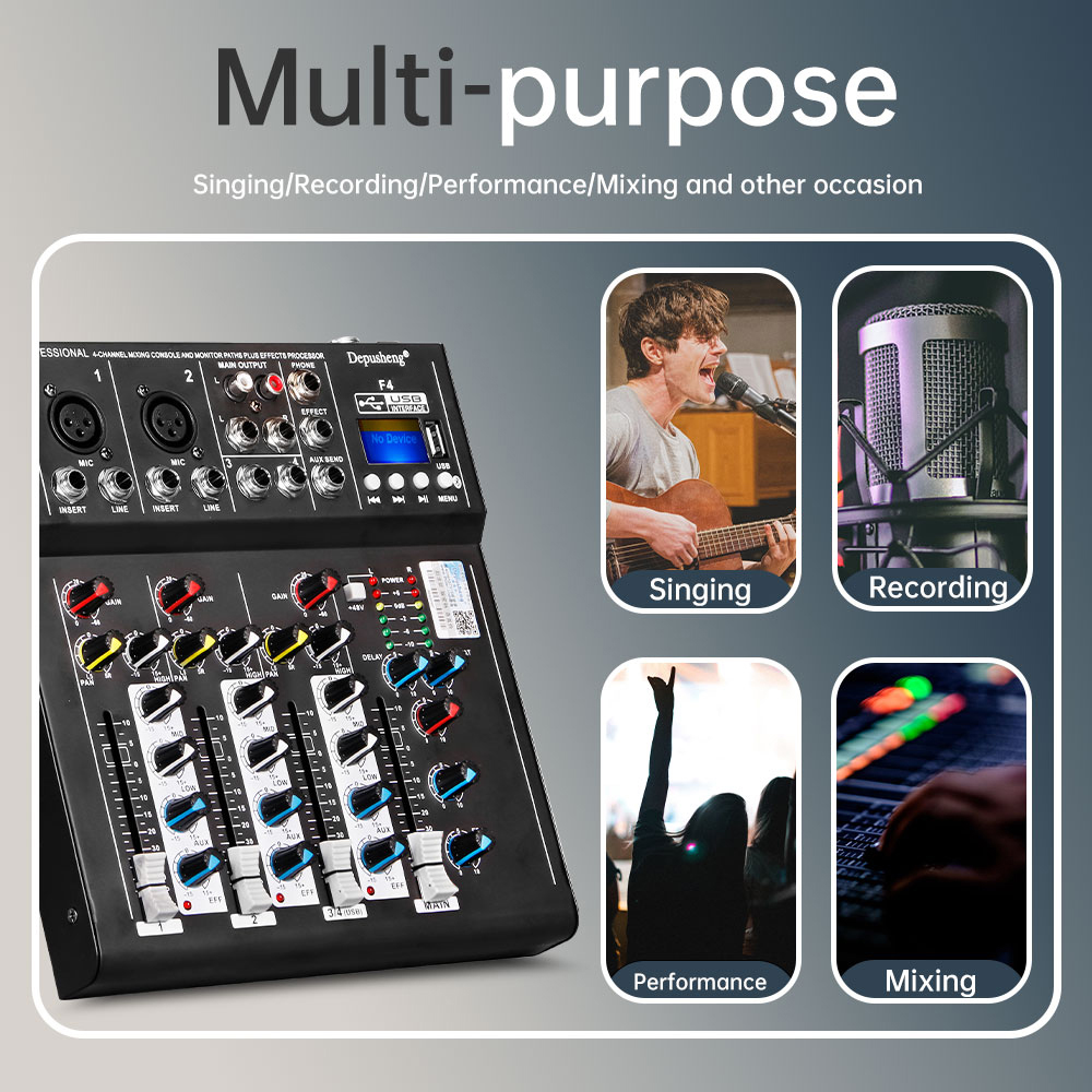 4 Channel DJ Sound Mixing Depu - Audio Music Dj review and price