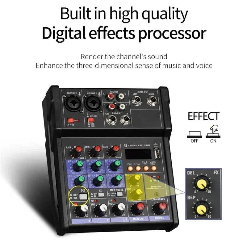 4 Channel USB Audio Mixer with - Audio Music Dj review and price