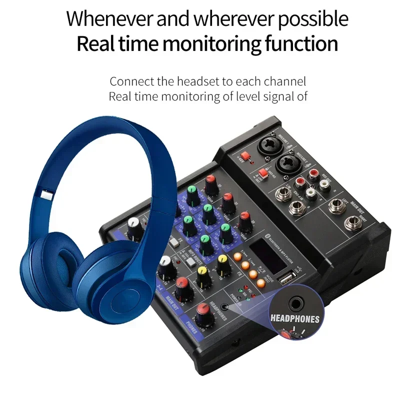 4 Channel USB Audio Mixer with - Audio Music Dj review and price